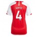 Arsenal Benjamin White #4 Replika Hemma matchkläder Dam 2023-24 Korta ärmar